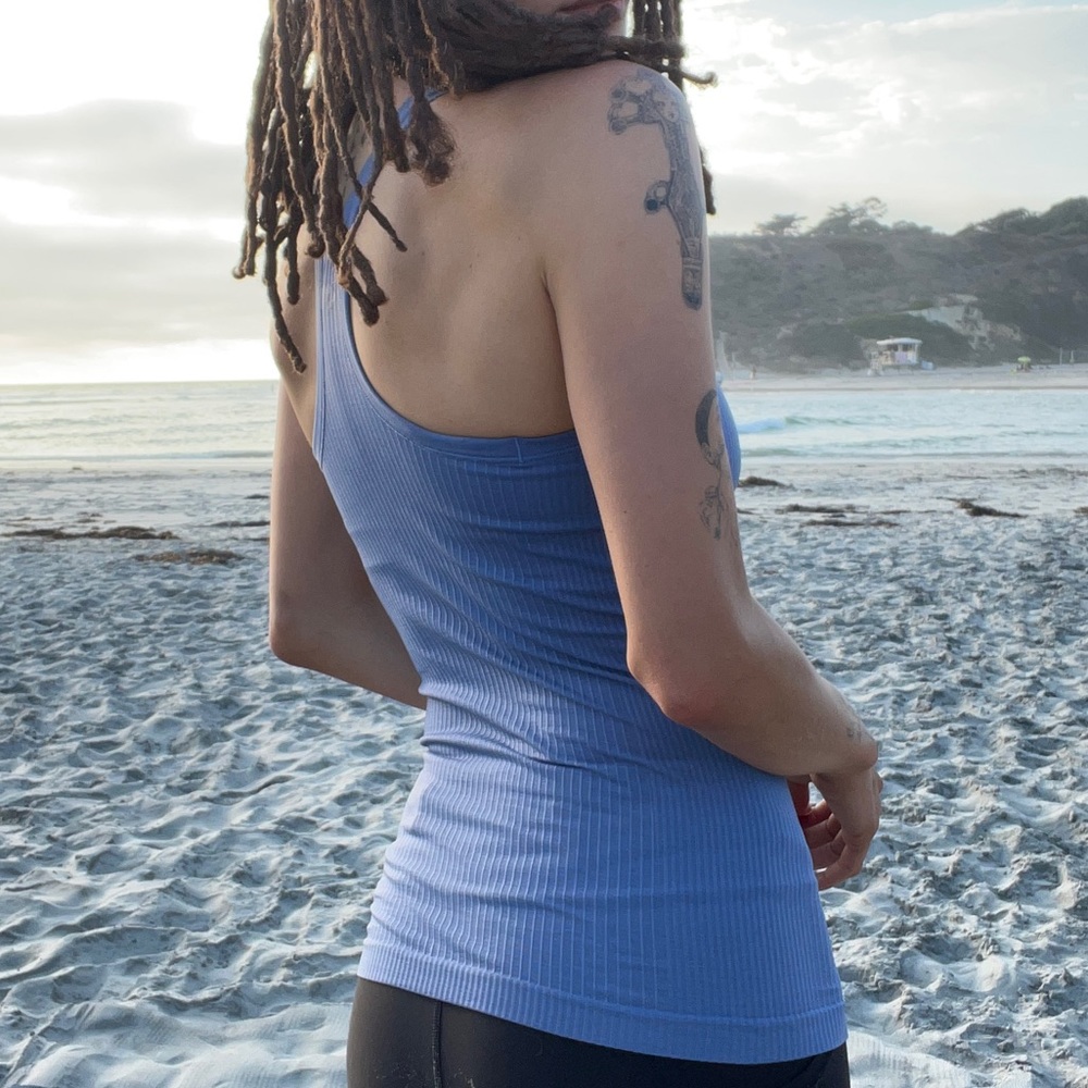 Lululemon Periwinkle Racerback Ribbed Tank - Picture 2 of 3